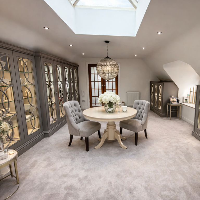 Luxury bespoke dressing rooms tailored to your lifestyle, featuring elegant cabinetry, integrated lighting and custom storage -Worcester