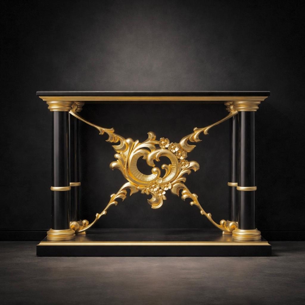 Handcrafted bespoke wood carving detail created with precision and traditional craftsmanship. Sculptural elements designed to elevate luxury