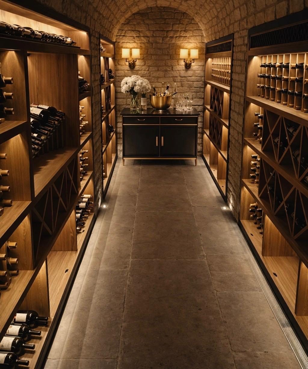 A handcrafted wine cellar designed as a statement of lifestyle, where natural materials and architectural character meet 